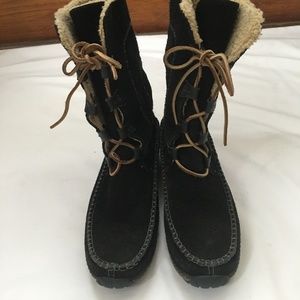 Timberland Fauna Black Suede Lace Up Boots 8